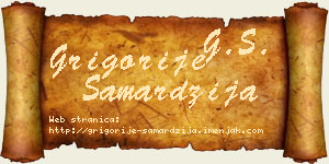 Grigorije Samardžija vizit kartica